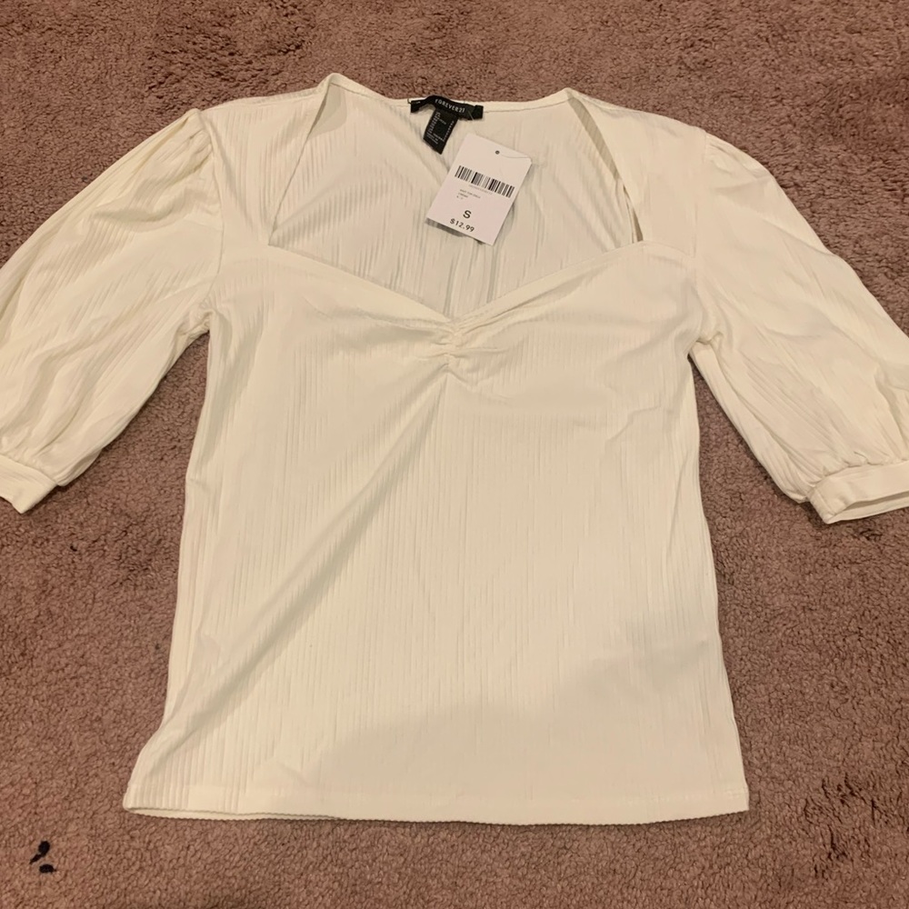 Cream colored white top